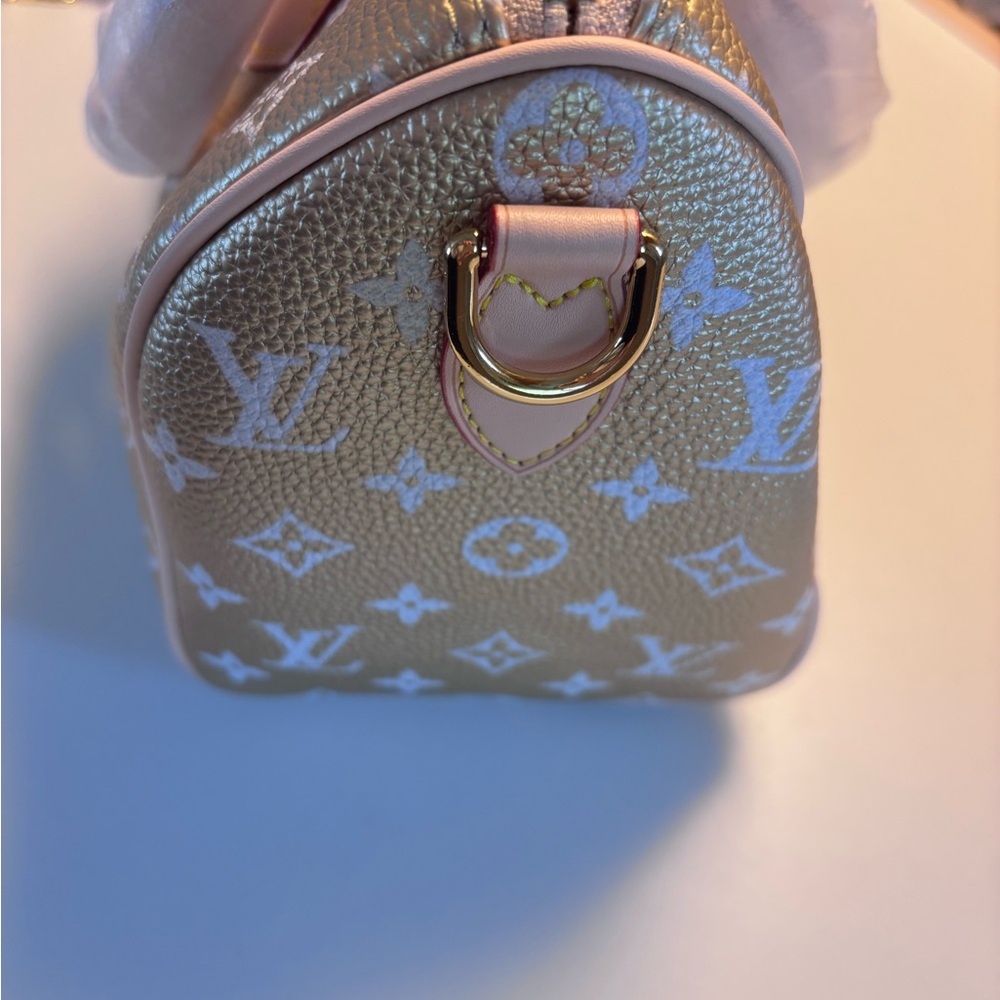 Gold Monogram Speedy with Matching Pouch - Designer-Inspired - Picture 6 of 12